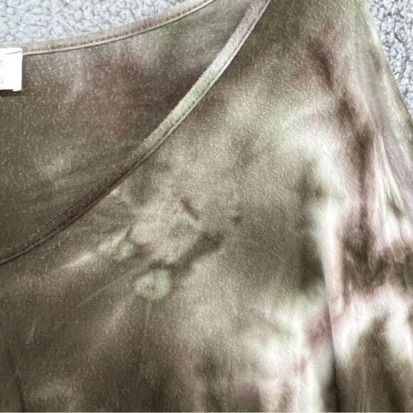 Lavender Field Tie Dye Knot Top Boho Womens Large - Picture 9 of 10